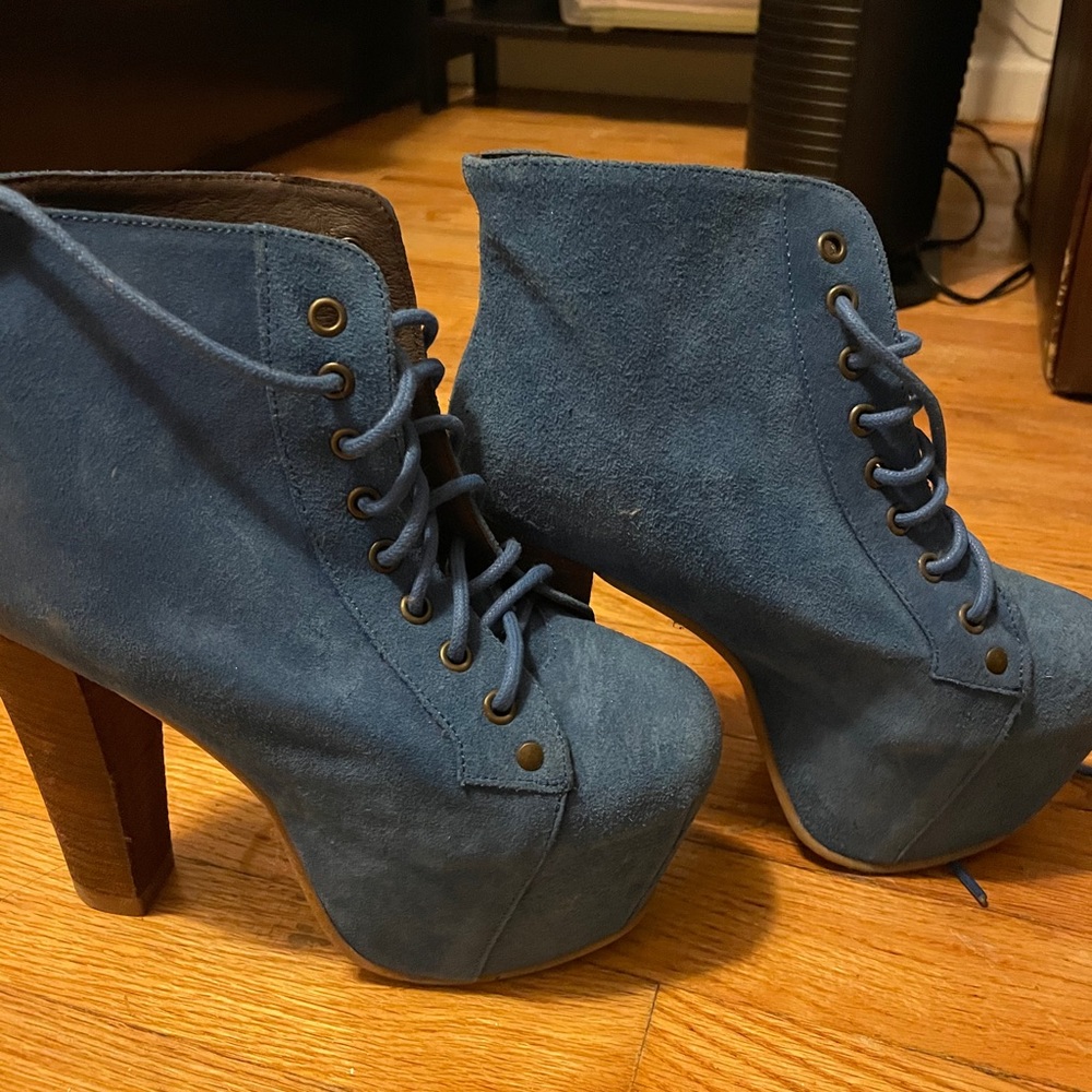 Jeffrey Campbell lita blue suede
